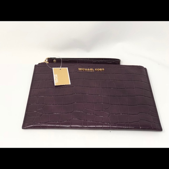 Michael kors jet set travel XL zip clutch Damson - Picture 4 of 8